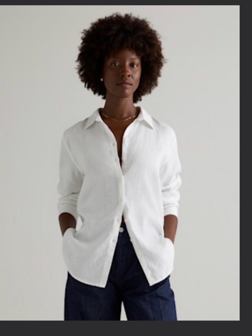 Quince White Linen Button-Front Shirt